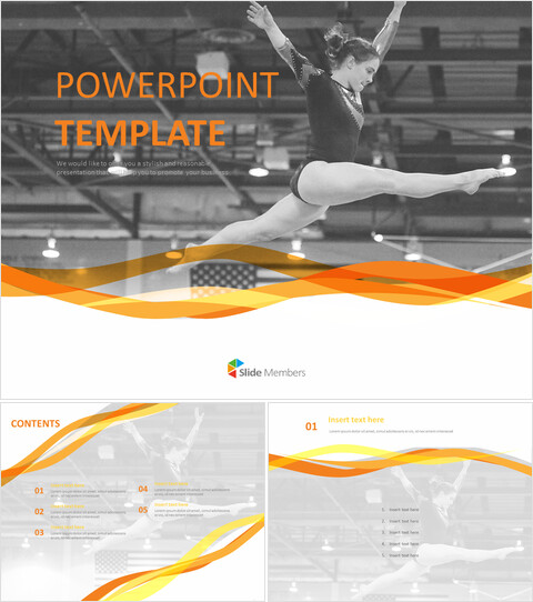 Modello PPT gratuito - Ginnastica ritmica_6 slides
