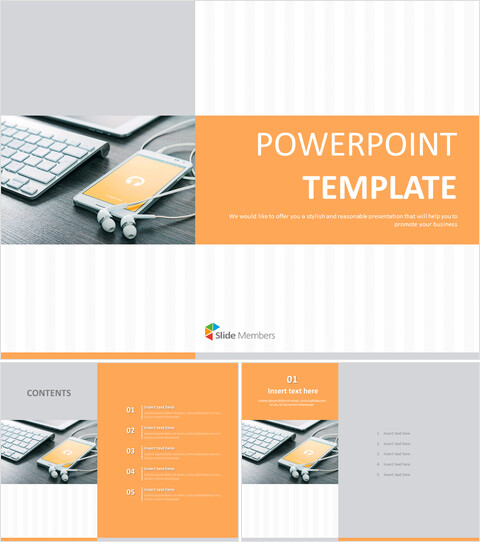 Free Presentation Templates - mobile Internet_6 slides