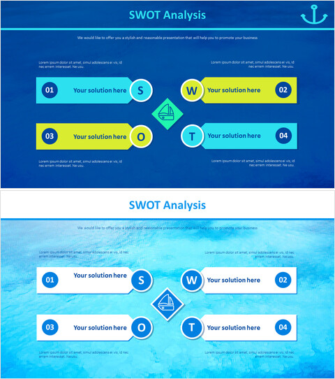 SWOT 분석 다이어그램_2 slides