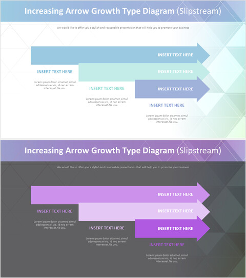 増加するArrow Growth Type図（スリップストリーム）_2 slides