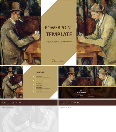 Paul Cezanne "The Card Players" - Free PPT Sample_6 slides