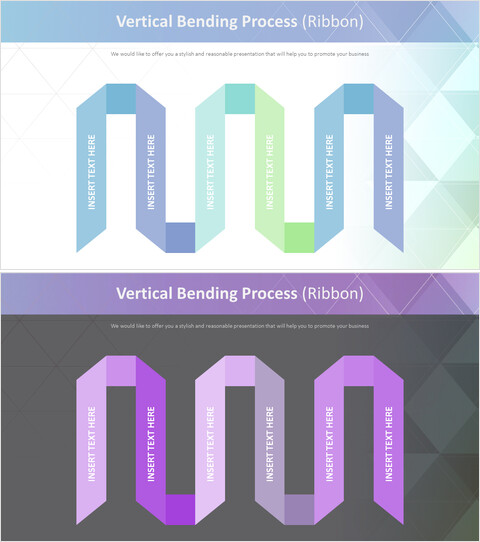 수직 벤딩 Process 다이어그램 (리본)_2 slides