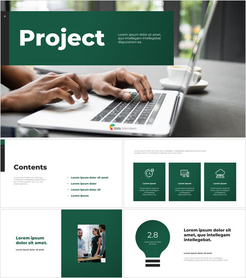 Business Project Minimal google PPT Templates_34 slides