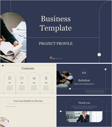 Business Template google slides Template Design_5 slides