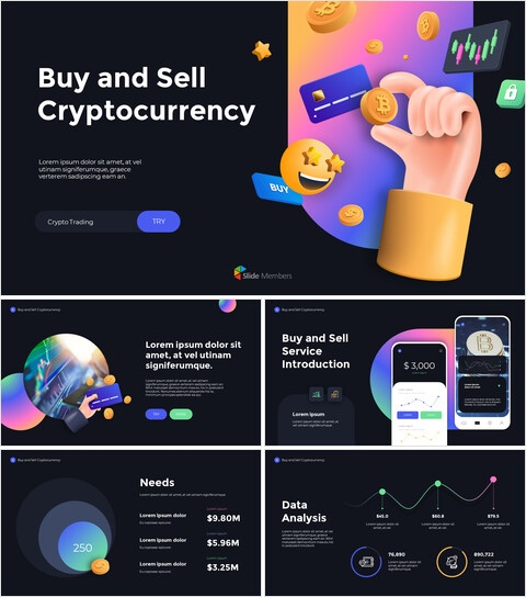 Buy and Sell Cryptocurrency Pitch Deck startup investor presentation ppt_13 slides