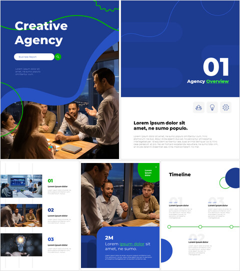 Creative Agency Business Report Google Slides Template Diagrams Design_23 slides