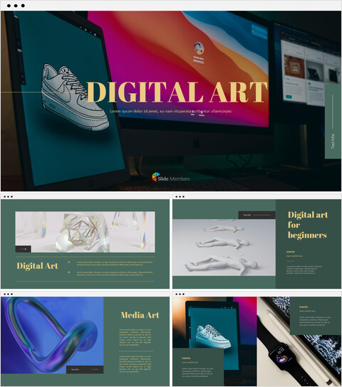 デジタルアート プレゼンテーション用Googleスライド_35 slides