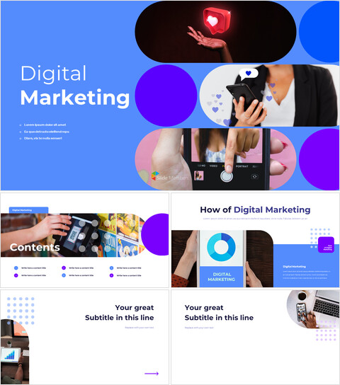 デジタルマーケティング スライドプレゼンテーション_6 slides