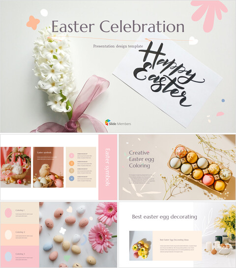 Easter Celebration company profile ppt template_35 slides