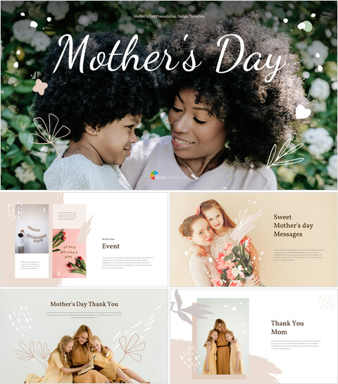 Mother\'s Day Simple Presentation Google Slides Template_35 slides