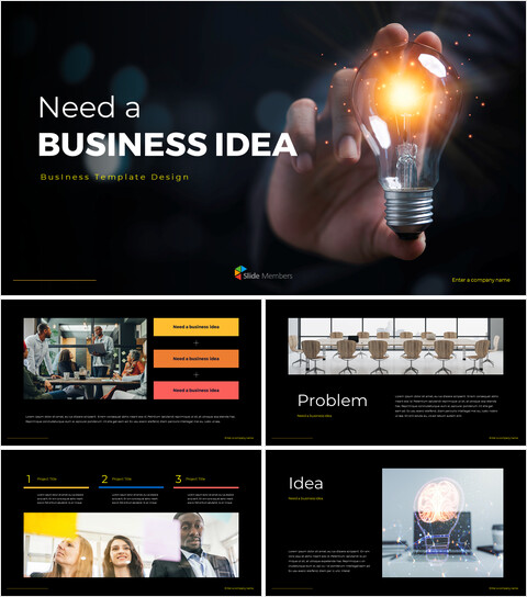 Need a Business Idea Interactive Google Slides_50 slides