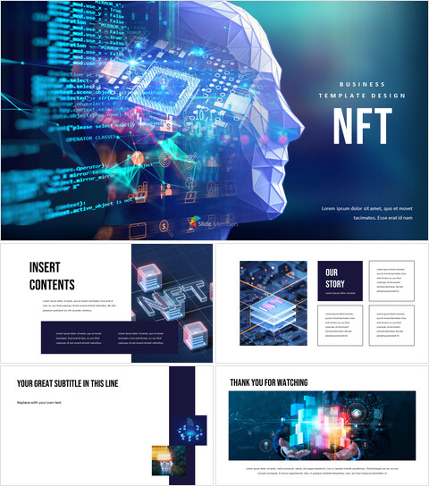 NFT シンプルなデザインテンプレート_5 slides