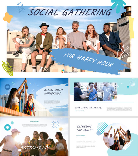 Social Gathering for happy Hour Google Slides Presentation Templates_35 slides