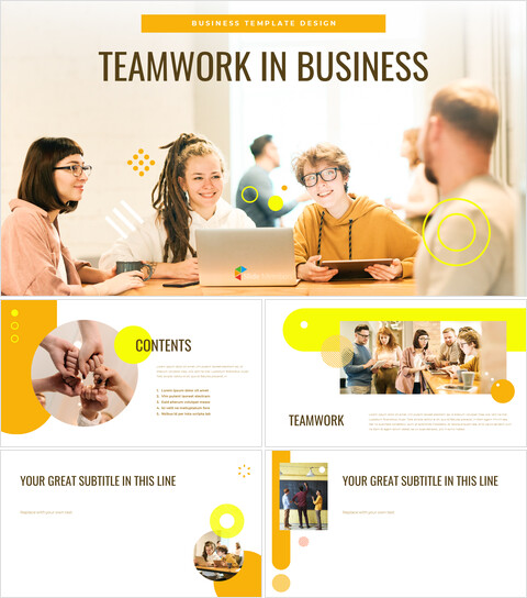 teamwork in Business Google PPT Templates_6 slides