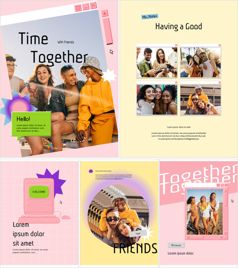 Time Together with Friends Simple Google Slides_23 slides