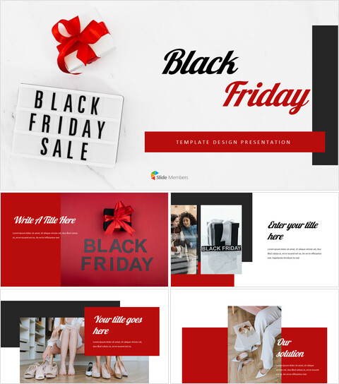 黑色星期五特卖 简易谷歌幻灯片模板_35 slides