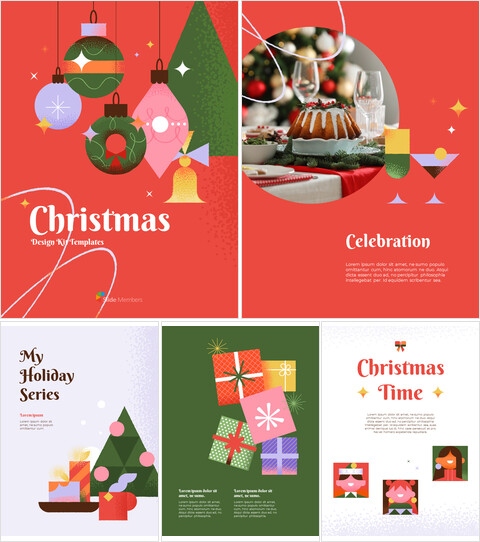 Kit de diseño navideño Diapositivas de Google PowerPoint_22 slides