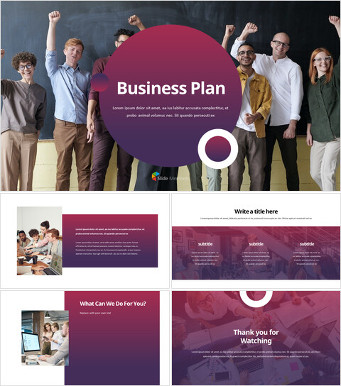 modern ppt templates free - Business Plan_5 slides