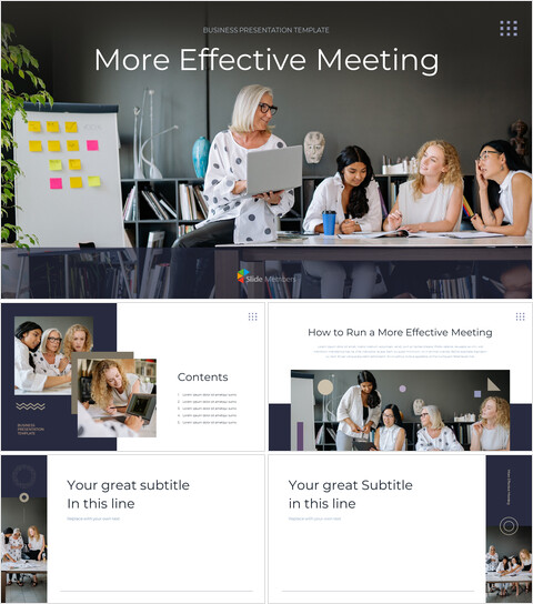 ppt free presentations - More Effective Meeting_6 slides