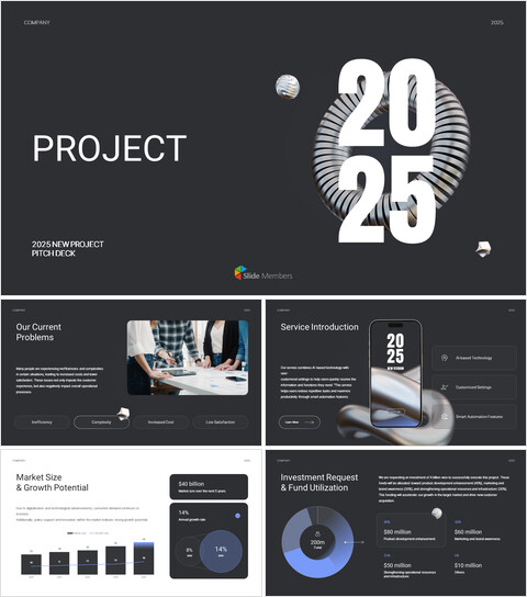 2025 新项目模板主题动画 PowerPoint 模板_13 slides