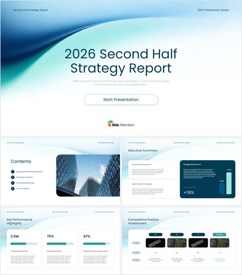 PowerPoint-Vorlage für den Bericht zur Geschäftsstrategie und Unternehmensleistung im zweiten Halbjahr 2026 Beste PowerPoint-Präsentationsvorlagen_30 slides