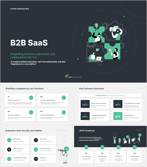 B2B SaaS Pitch Deck PPT-Folien: Investor Relations für die Startup-Finanzierung Pitchdeck herunterladen_13 slides