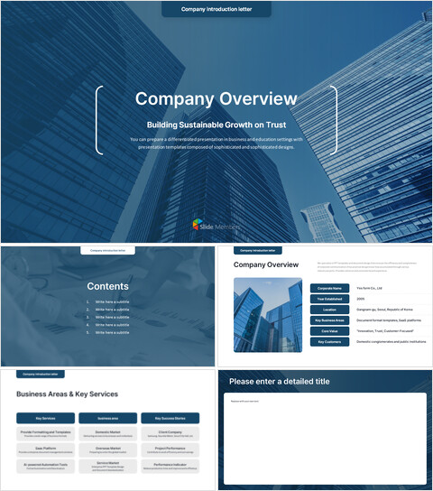 Company Overview PowerPoint Template for Business Profiles PowerPoint Presentations Samples_6 slides