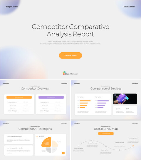 Competitor Comparative Analysis Report design ppt_30 slides