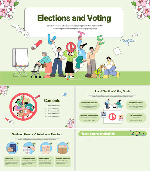 効果的な地方選挙投票ガイド 市民参加に関するPPTスライド – Ballot Blue Design プレゼンテーションのスライドppt_6 slides