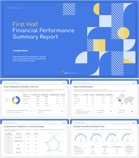 First Half Financial Performance developing powerpoint_30 slides