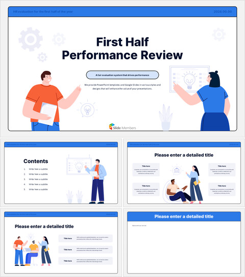 上半年业绩回顾 Google PowerPoint幻灯片_6 slides