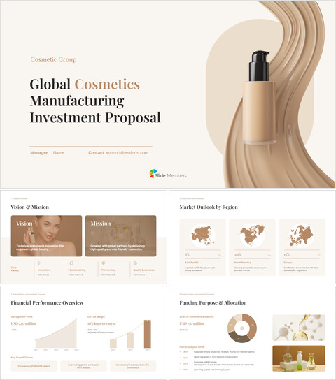 글로벌 화장품 제조 투자 사업 제안 스타트업 프레젠테이션 템플릿_30 slides