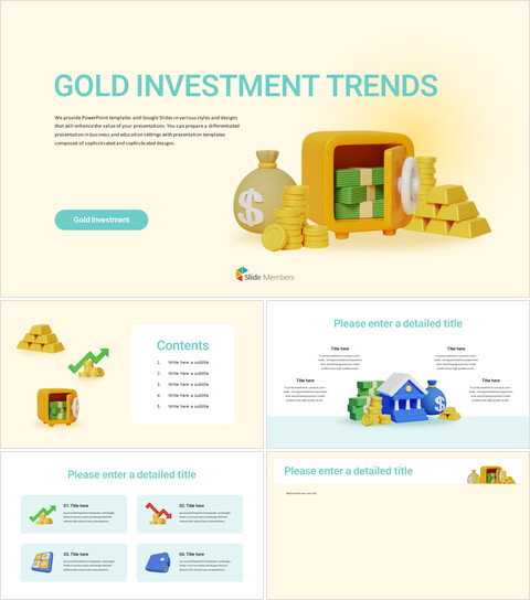 Tendances d\'investissement dans l\'or Meilleurs modèles PowerPoint_6 slides