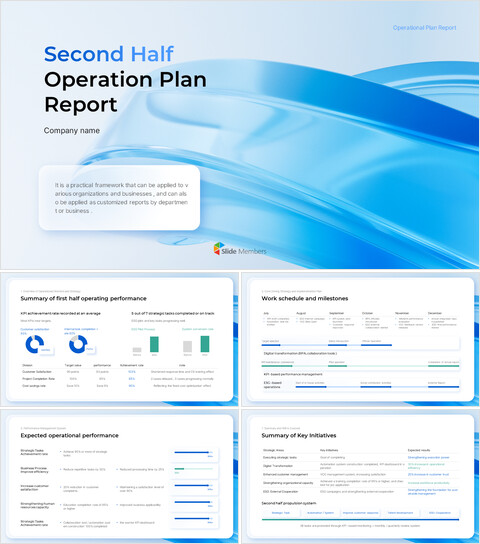 H2 운영 계획 및 성과 보고서 최고의 파워포인트 템플릿_30 slides