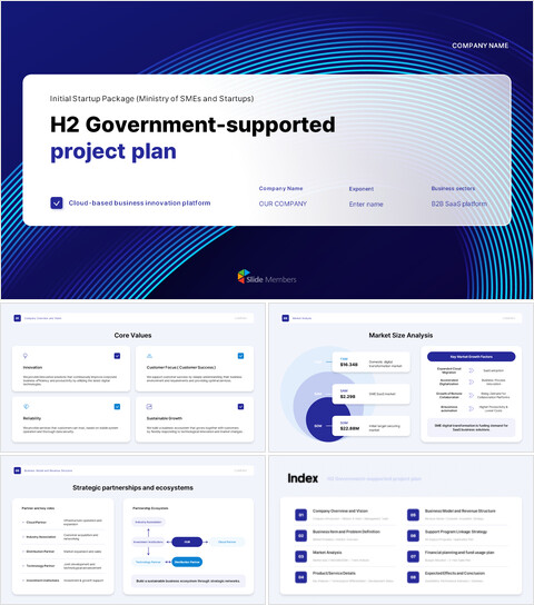 H2-Startup-Finanzierung & staatliche Unterstützung – Projektplan (Google Slides) Kreative Google Slides_30 slides