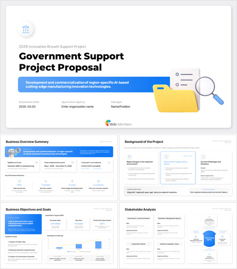 Innovation Growth Business Plan PowerPoint Template – Government Grant Proposal Deck Outline PPT Presentation_30 slides