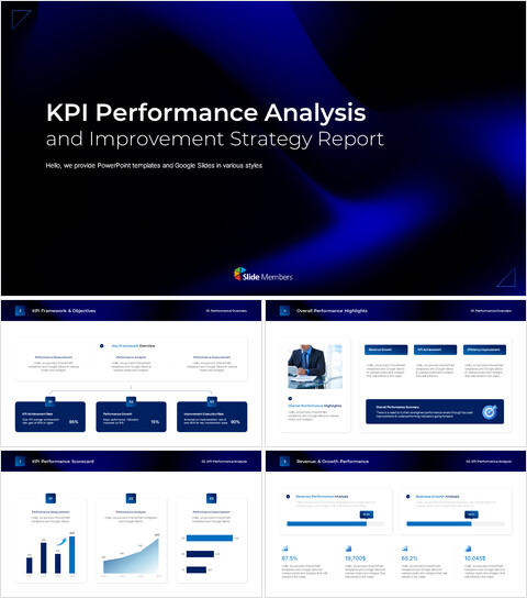KPIパフォーマンスレビュー用Googleスライドテンプレート – ギャップ分析とアクションプラン スライドプレゼンテーション_30 slides