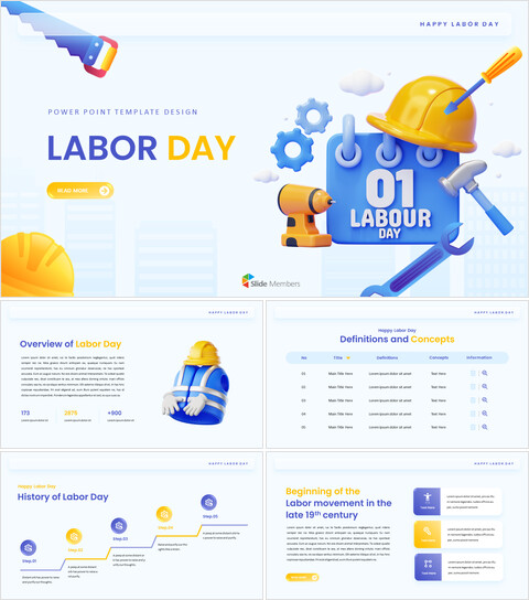 노동절 구글 슬라이드 슬라이드 템플릿_30 slides