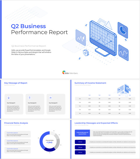 Informe de rendimiento empresarial del segundo trimestre Presentaciones de google personalizadas_30 slides