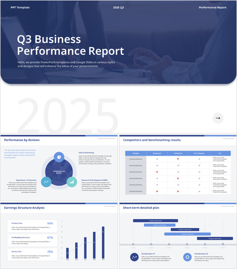 Folien zur Geschäftsentwicklung im 3. Quartal 2025 – Vierteljährliche Einblicke und Kennzahlen Erstellen von PowerPoint-Präsentationen_30 slides