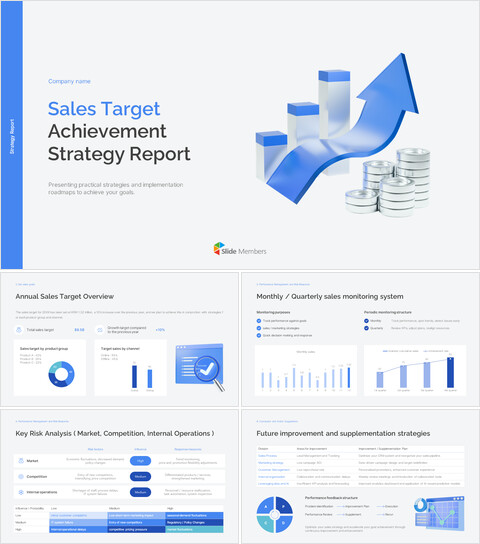판매 목표 달성 및 성장 전략 보고서 디자인 ppt_30 slides