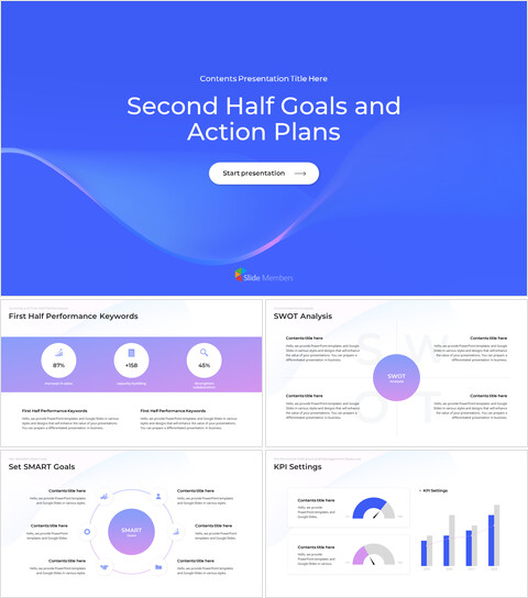 Second Half Goal Simple PPT Templates_30 slides