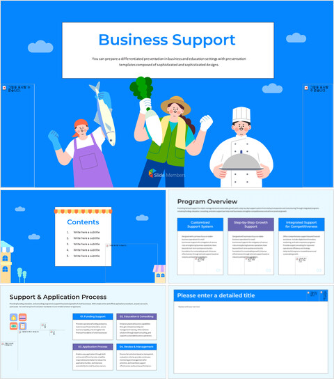 Small Business Support Program PowerPoint Template – Policy Funding Application Deck ppt slide templates_6 slides
