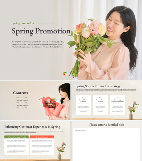 Spring Promotion PowerPoint Template for Seasonal Sales download ppt for presentation_6 slides