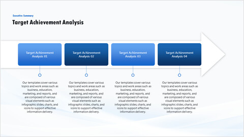 PowerPoint-Vorlage für eine einzelne Folie zur Zielerreichungsanalyse Schablonendesign_2 slides