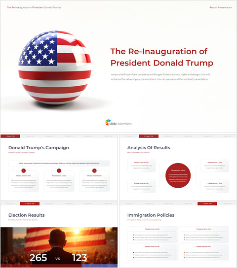 La retoma del cargo del presidente Donald Trump Temas de Presentaciones de Google para presentaciones_30 slides