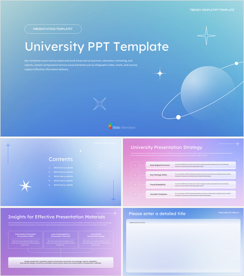 PowerPoint-Vorlage für Universitätspräsentationen Businessplan PPT herunterladen_6 slides