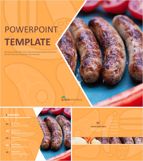 salsiccia Alla Griglia - Progettazione di modelli di PowerPoint gratuiti_6 slides