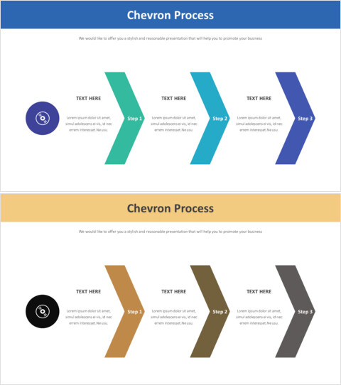 Diagrama de proceso de Chevron_2 slides