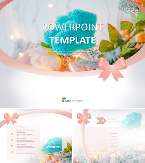 무료 파워포인트 샘플 - 따뜻한 크리스마스_6 slides